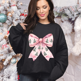 Pink Christmas Tree Bow DTF Print