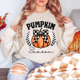 Pumpkin Season Checkered Bow DTF Print