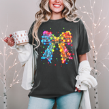 Rainbow Lights Bow DTF Print