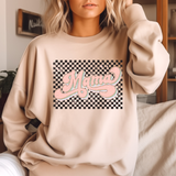 Retro Checkered Mama Pink DTF Print