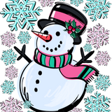 Snowman Scene DTF Print