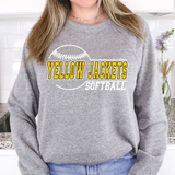 Yellow Jackets Softball 01 DTF Print