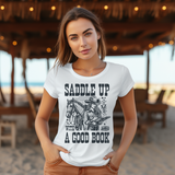 Saddle Up With a Good Book DTF Print