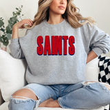 Saints Unisex Shadow Team Black and White DTF Print