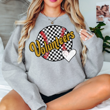 Volunteers Checker Baseball Heart DTF Print