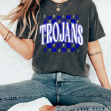 Trojans Checker DTF Print