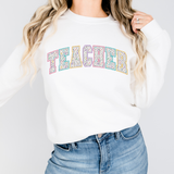 Varsity Teacher Easter Leopard DTF Print