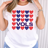 Vols Heart Collage DTF Print