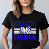 Van Alstyne Grunge Heart Football DTF Print