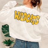 Distressed Wonky Wildcats DTF Print