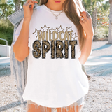 Wildcat Spirit Rustic Wood Doodle DTF Print