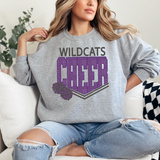 Wildcats Glitter Cheer DTF Print