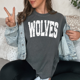Wolves Varsity Distressed Teams DTF Print