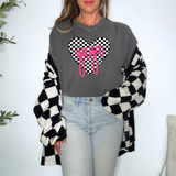 Yaya Retro Checker Heart Family Names DTF Print