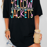 Yellow Jackets Star Doodle Mix DTF Print