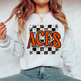Aces Checker DTF Print
