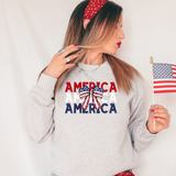 America Patriotic Bookworm Repeat Bow DTF Print