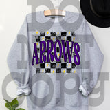 Checkered Arrows DTF Print