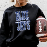 Ashland Greenwood Bluejays Varsity Glitter Effect DTF Print