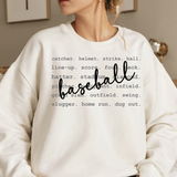 Baseball Tyopgraphy DTF Print