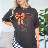 Basketball Coquette Orange Bow DTF Print
