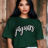 Jaguars Crackle Cursive DTF Print
