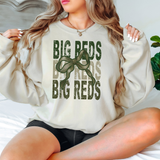 Big Reds Matching Stacked Camo Greens DTF Print