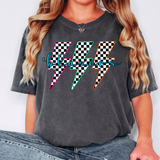 Blazers Retro Bolt Checker Teams Neon Outline DTF Print