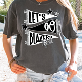 Blazers Lets Go Star Banner Trio DTF Print