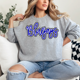 Bluejays Outline DTF Print