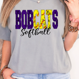 Bobcats Sport Grunge DTF Print