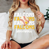 Falcons Baseball Bookworm Repeat DTF Print