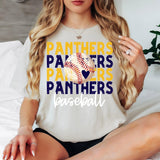 Panthers Baseball Bookworm Repeat DTF Print