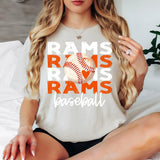 Rams Baseball Bookworm Repeat DTF Print