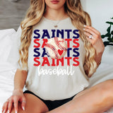 Saints Baseball Bookworm Repeat DTF Print