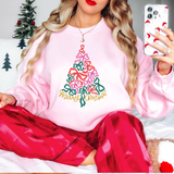 Christmas Coquette Bow Tree DTF Print