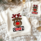 Christmas Reindeer Boy Girl DTF Print