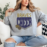 Braves Glitter Cheer DTF Print