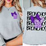 Bronchos Basketball Net Bow DTF Print