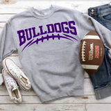 Bulldogs Football Arched DTF Print