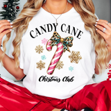 Candy Cane Christmas Club DTF Print