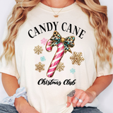 Candy Cane Christmas Club DTF Print