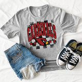 Cardinals Checker Star Grunge DTF Print