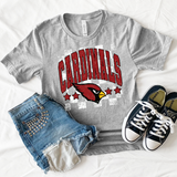 Cardinals Checker Star Grunge DTF Print