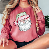 Red and Green Santa DTF Print