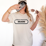 Bears Retro Team Oval DTF Print