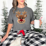 Crochet Reindeer DTF Print