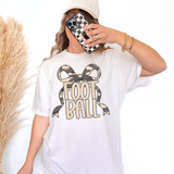 Football Grey Camo Bow DTF Print