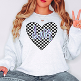 Chaos Retro Checker Heart DTF Print