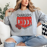 Chargers Glitter Cheer DTF Print